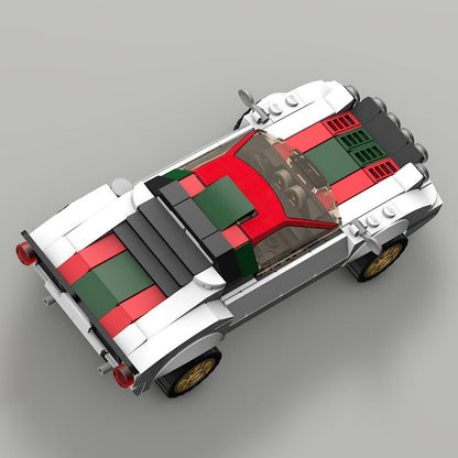 Classic White Wedge Rally Coupe MOC Building Kit - 4