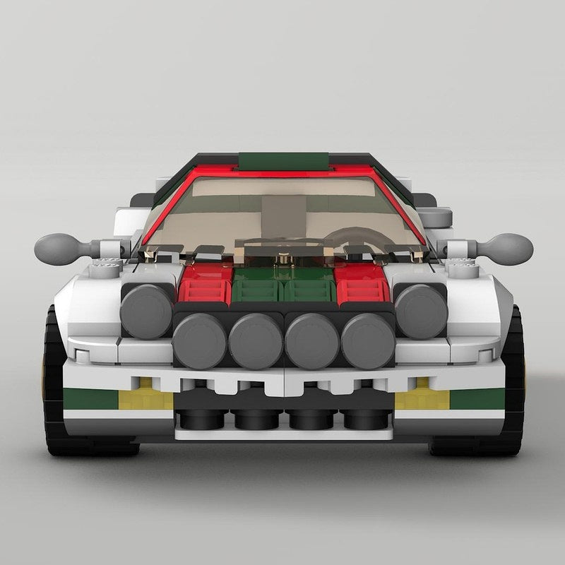 Classic White Wedge Rally Coupe MOC Building Kit - 6