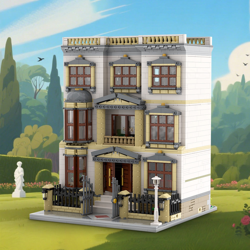 classicism villa building set | lego compatible - 1