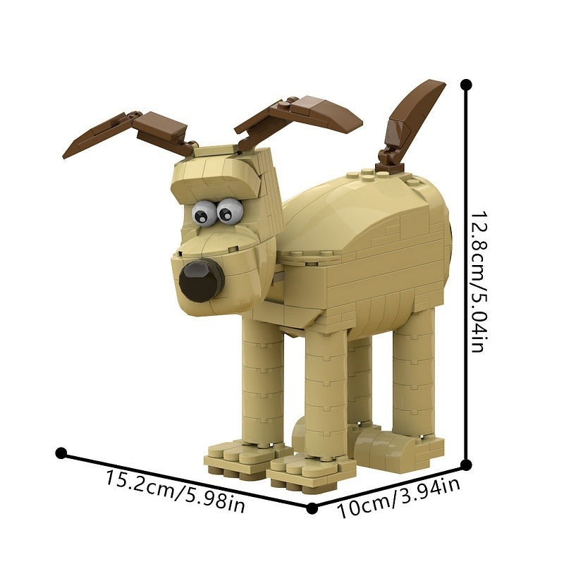 Claymation Dog MOC Building Kit | Stylized Animal Model - 2