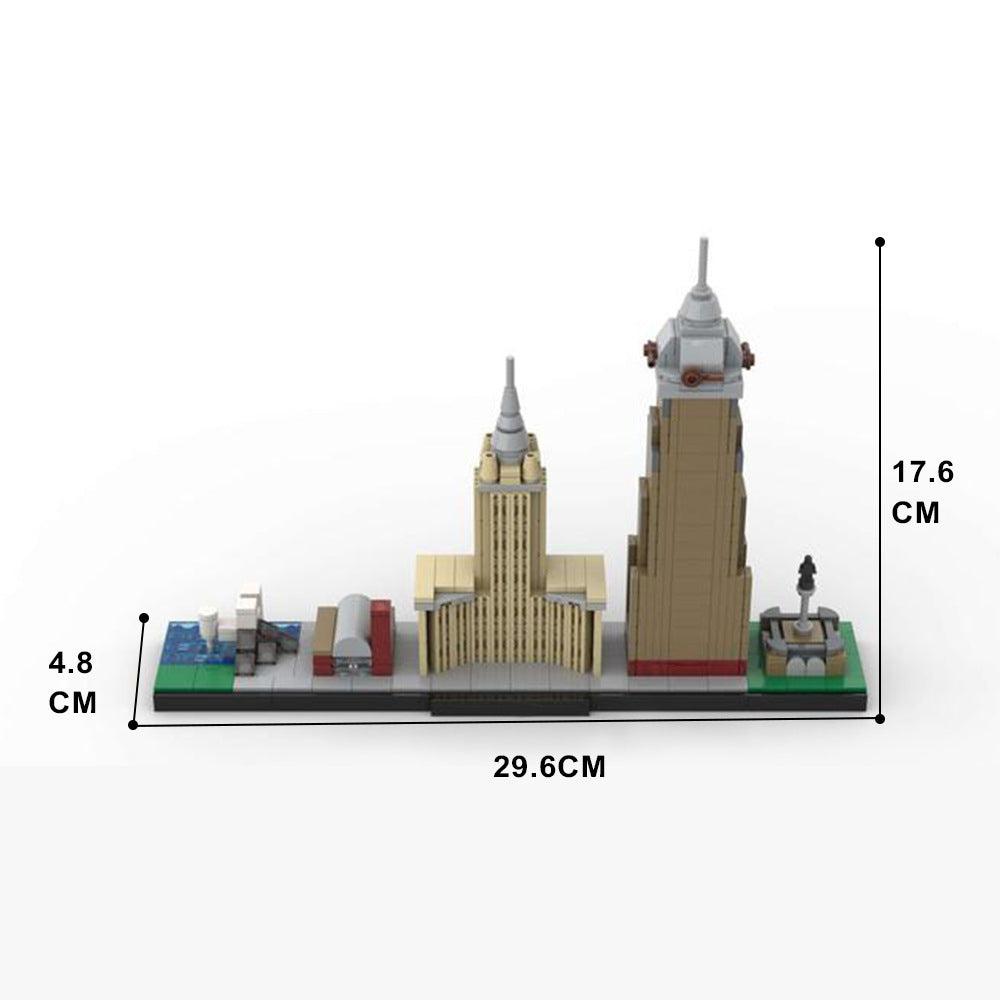 Cleveland Skyline Building Kit | LEGO-Compatible MOC - 4