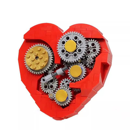 Clockwork Heart MOC Building Kit | Mechanical Art Display Model - 1