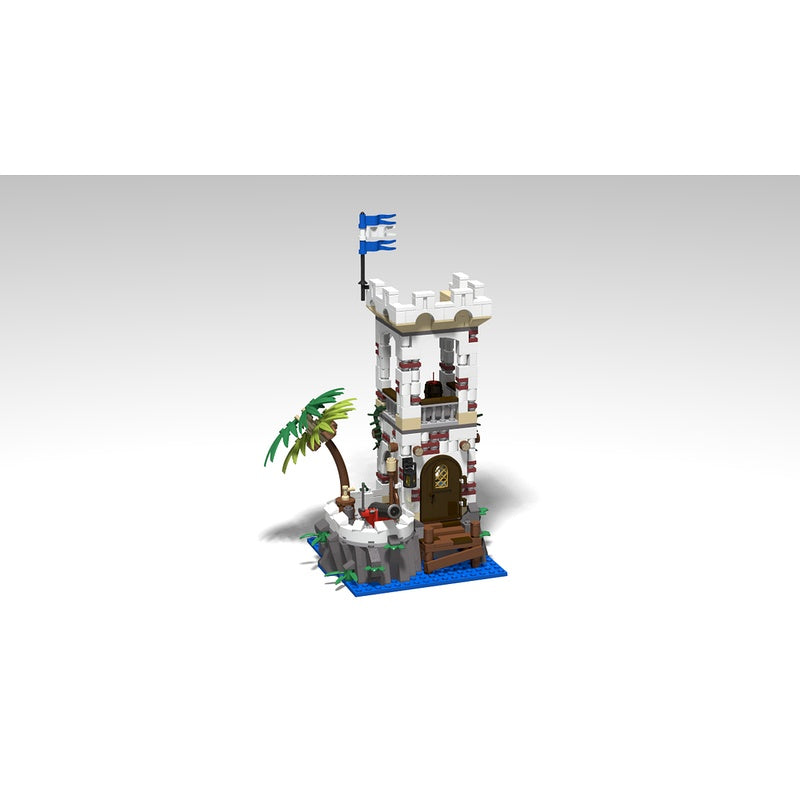 Coastal Island Watchtower MOC Pirate Fort Building Kit - 1