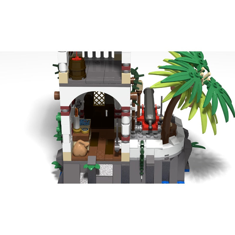 Coastal Island Watchtower MOC Pirate Fort Building Kit - 3