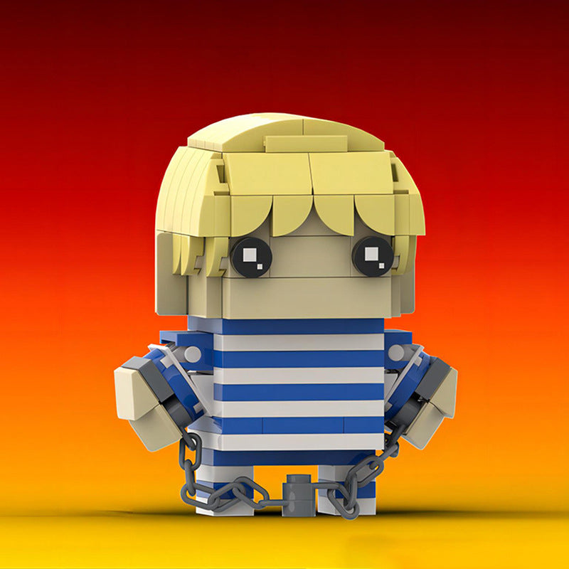 cody brickheadz building kit | street fighter | moc-138377 - 2