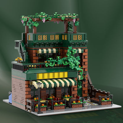coffeehouse building set | lego compatible - 1