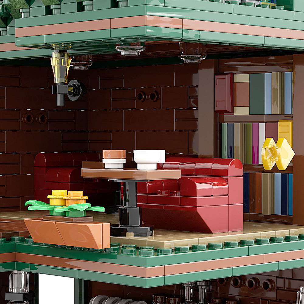 coffeehouse building set | lego compatible - 6