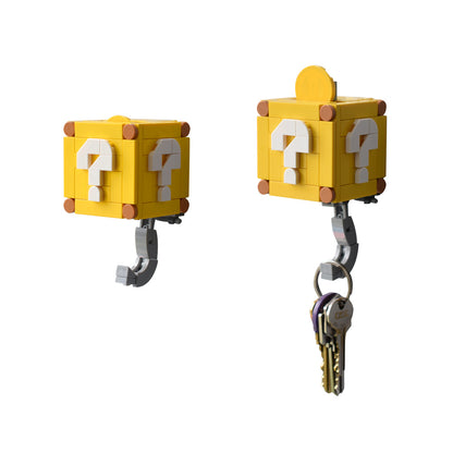 coin block key holder building set | mario | moc-186541 - 2