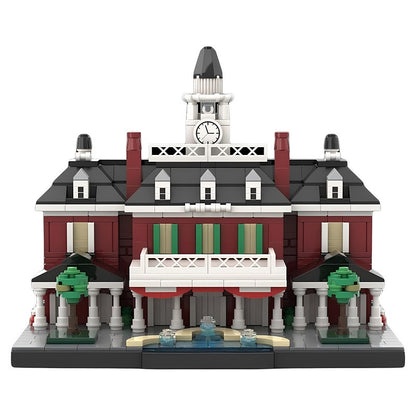 Colonial American Pavilion Clock Tower MOC Building Kit - 2