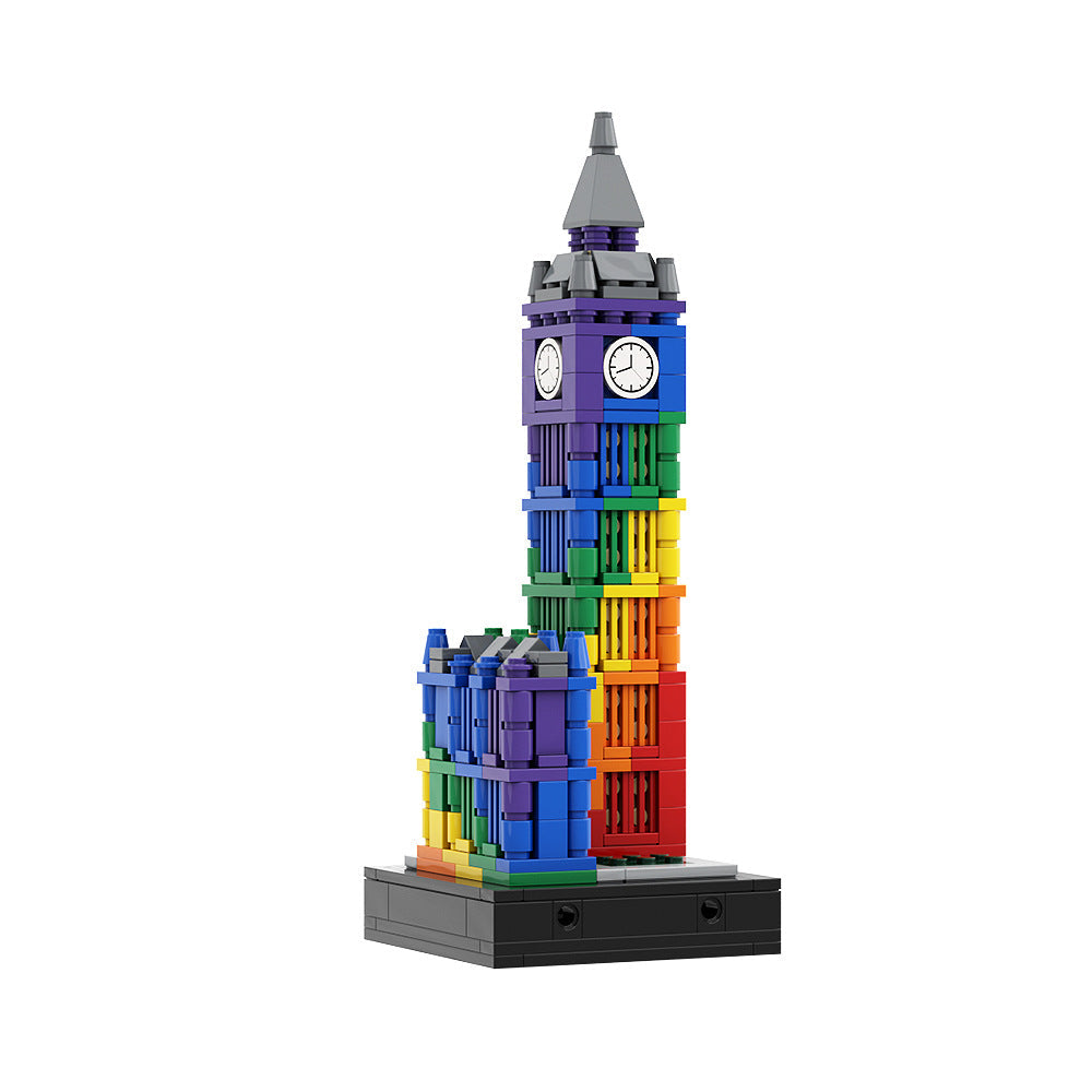 Colorful Big Ben II Building Kit | LEGO-Compatible MOC - 1
