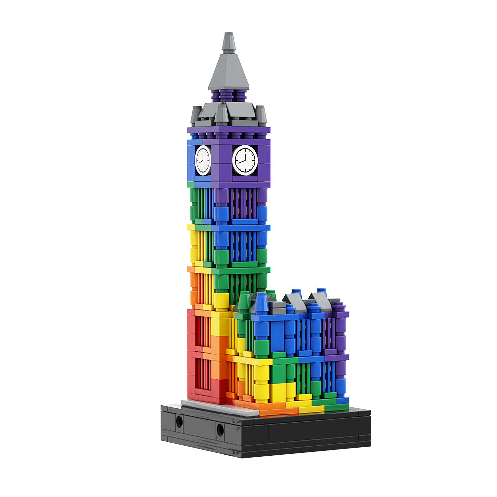 Colorful Big Ben II Building Kit | LEGO-Compatible MOC - 5