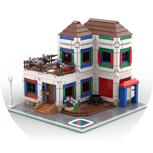 Colorful Fantasy Village House Building Kit | LEGO-Compatible MOC - 1