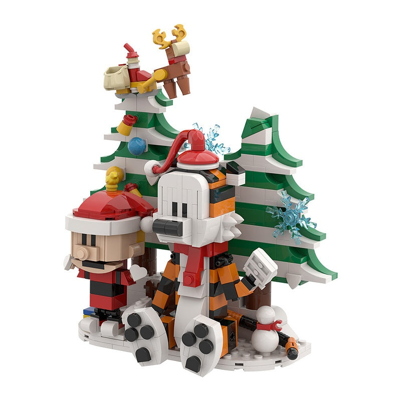 Comic Tiger and Boy MOC Building Kit | LEGO-Compatible Christmas MOC - 6