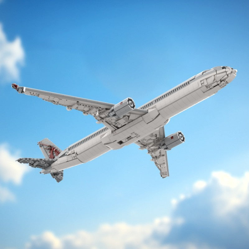 Commercial Airliner A350 Jet Plane Building Kit | LEGO-Compatible MOC - 2