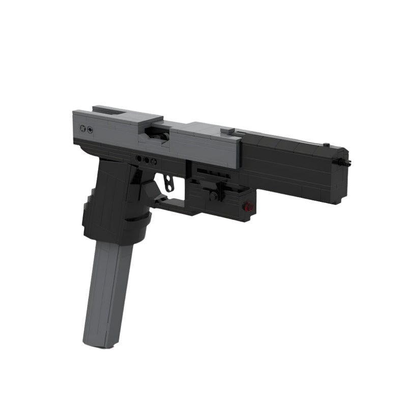 Compact Rubber Band Pistol MOC Building Kit | Functional Mechanical Display Model - 1