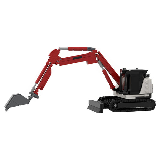 Compact Tracked Excavator With Dozer Blade MOC Building Kit - 1