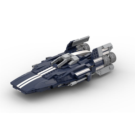 Compact Twin-Engine Interceptor Starfighter MOC Building Kit - 1