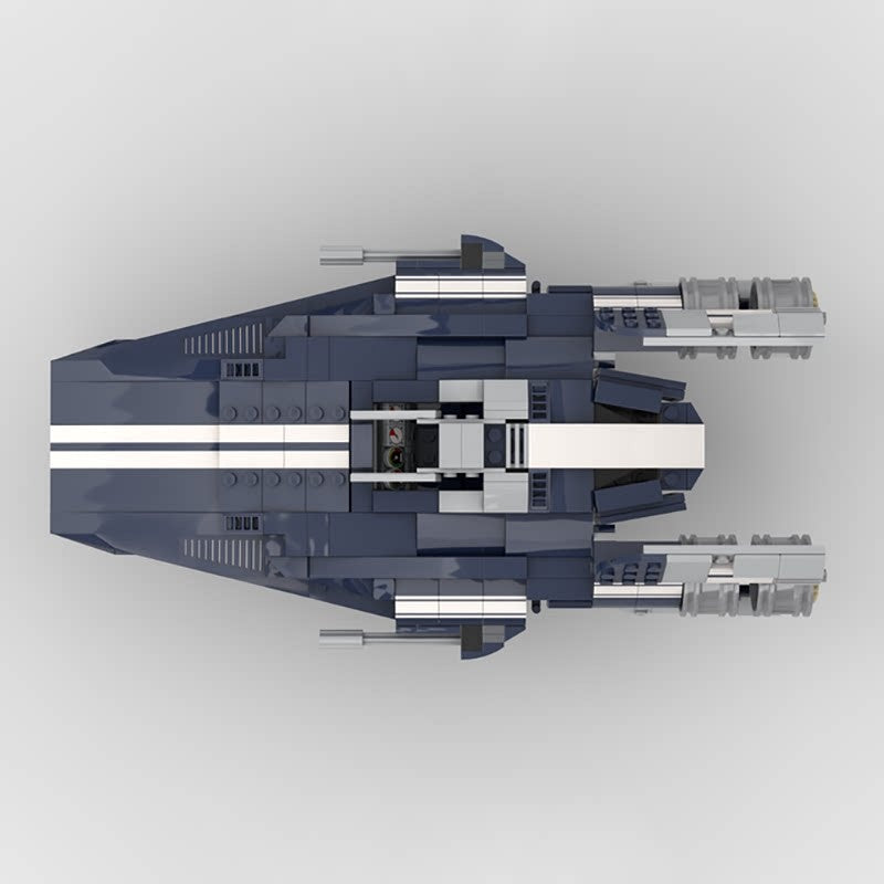 Compact Twin-Engine Interceptor Starfighter MOC Building Kit - 2