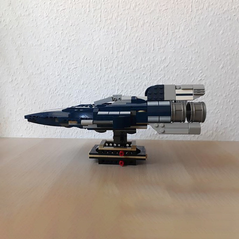 Compact Twin-Engine Interceptor Starfighter MOC Building Kit - 3