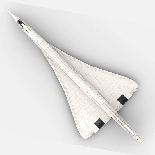 Concorde Tailless Aircraft MOC Building Kit | Supersonic Jet Model - 1