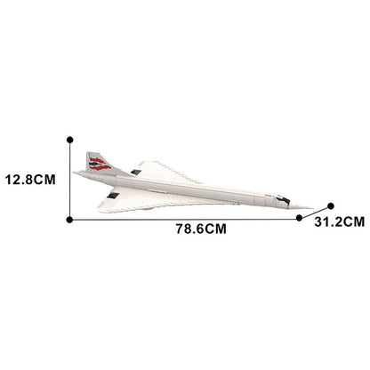 Concorde Tailless Aircraft MOC Building Kit | Supersonic Jet Model - 4