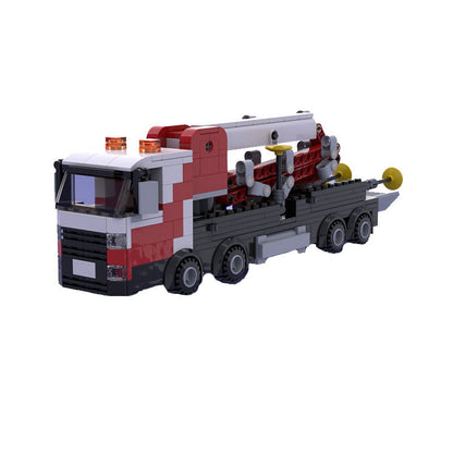 Concrete Pump Truck Building Kit | LEGO-Compatible MOC - 1