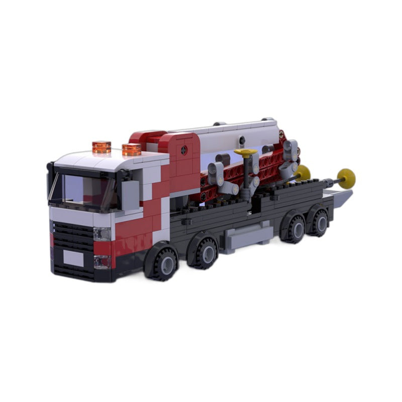 Concrete Pump Truck Building Kit | LEGO-Compatible MOC - 3