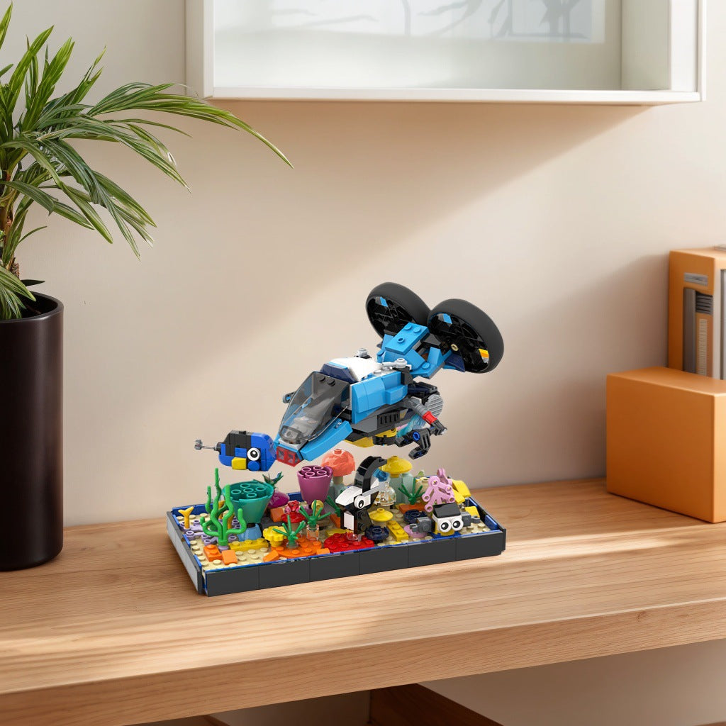 Coral Reef + Submarine Building Kit | LEGO-Compatible MOC - 2