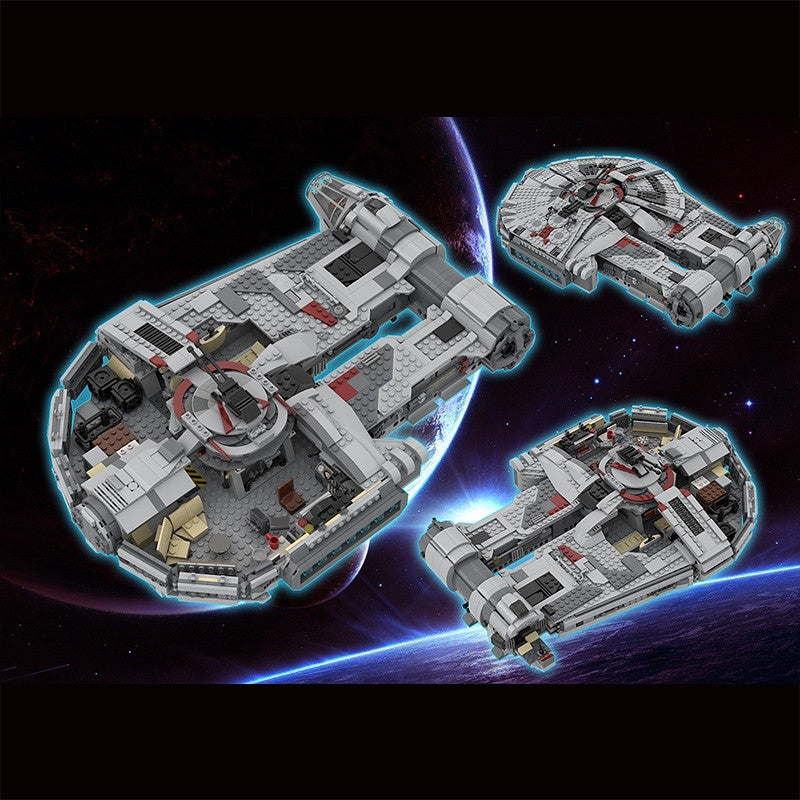 Corellian-Style Space Light Freighter Building Kit | LEGO-Compatible MOC - 2