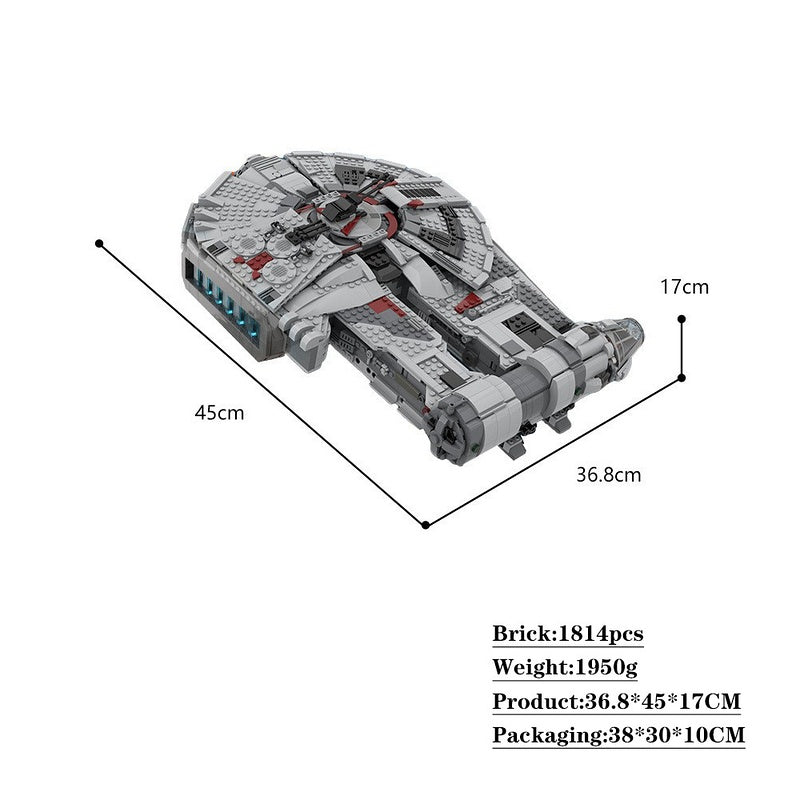 Corellian-Style Space Light Freighter Building Kit | LEGO-Compatible MOC - 3