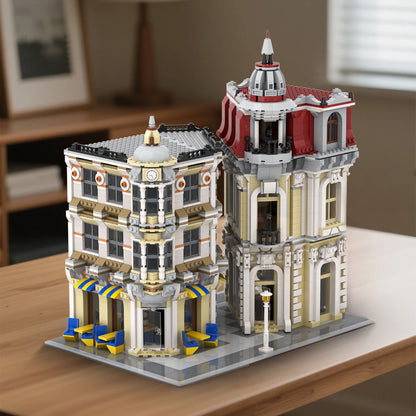 corner alley building set | lego compatible - 1
