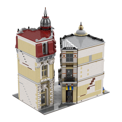 corner alley building set | lego compatible - 4