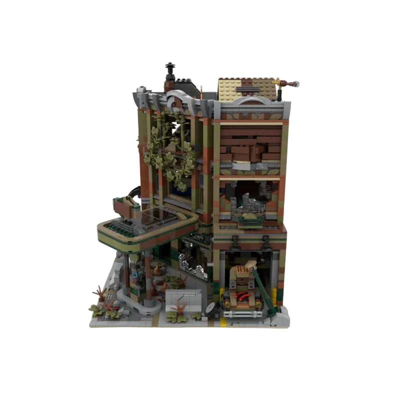 Corner Garage Apocalypse Version Building Kit | LEGO-Compatible MOC - 5