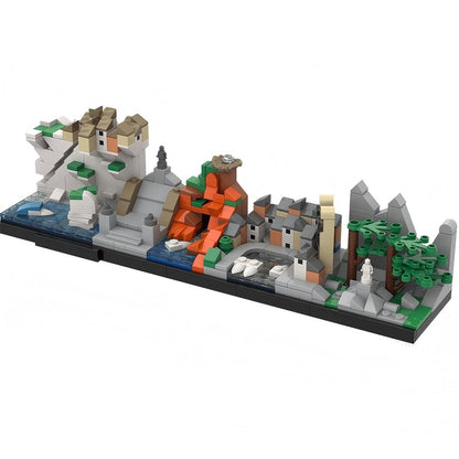 Corsica Island Skyline Building Kit | LEGO-Compatible MOC - 1