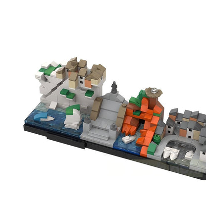 Corsica Island Skyline Building Kit | LEGO-Compatible MOC - 4