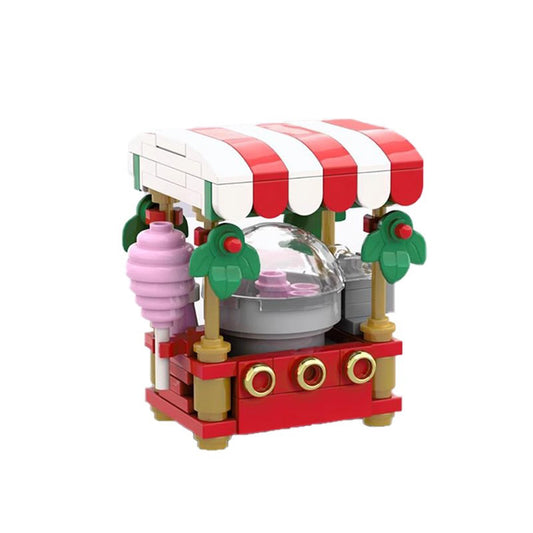 cotton candy stand building set | christmas | moc-132138 - 1