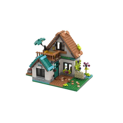Cozy Café MOC Building Kit Coffee Shop Architecture Model - 2