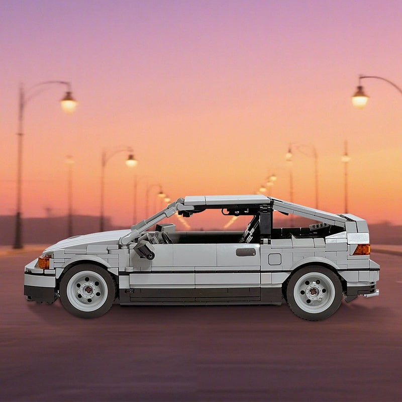 CR-X Compact Sport Hatchback MOC Building Kit | Vintage Vehicle Model - 6
