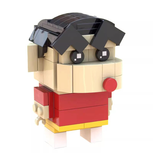 crayon shin-chan brickheadz moc building toy | lego-compatible set - 2