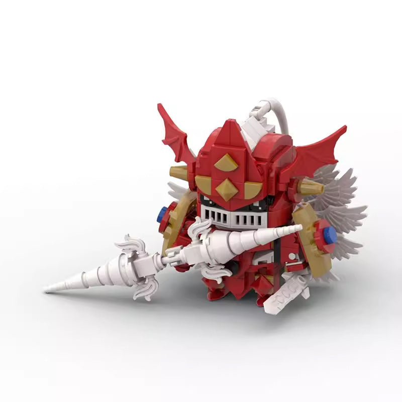 crimson gallantmon moc brickheadz set | digimon | lego-compatible - 4