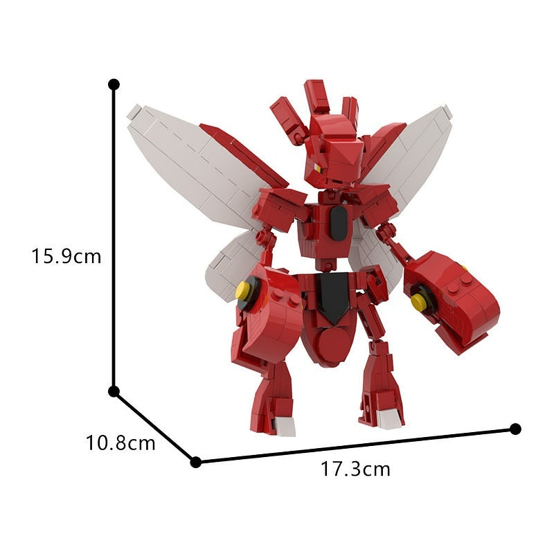 Crimson Pincer Mantis MOC Animal Model Building Kit | Insect Creature - 3