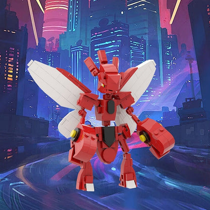 Crimson Pincer Mantis MOC Animal Model Building Kit | Insect Creature - 4