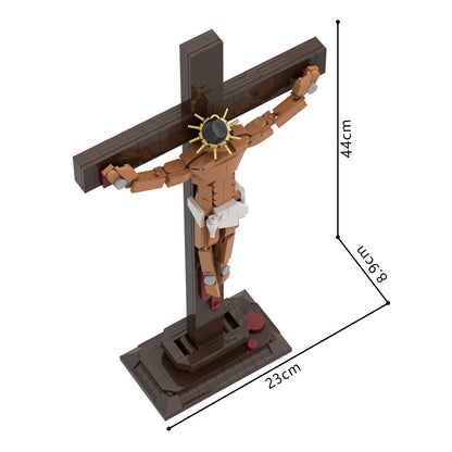 cross jesus building kit | easter | lego compatible moc - 4