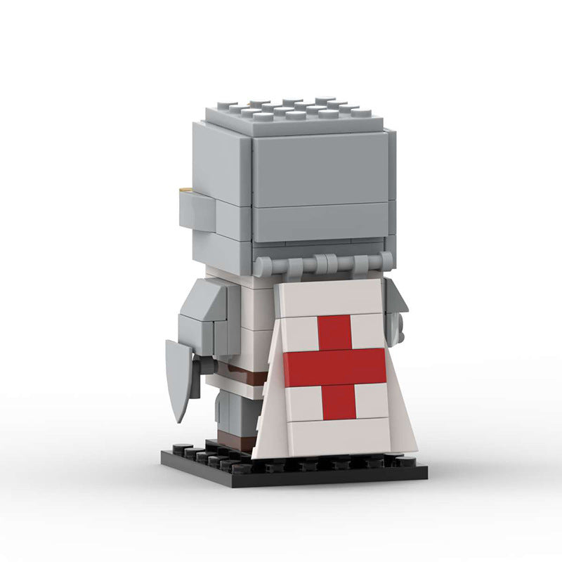 crusader knight brickheadz moc building set | lego compatible - 3