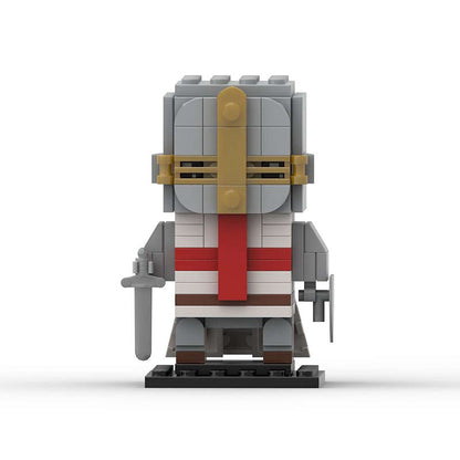 Crusader Knight MOC Cube Character Building Kit | Medieval Warrior Model - 1