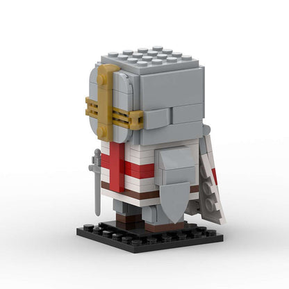 Crusader Knight MOC Cube Character Building Kit | Medieval Warrior Model - 4