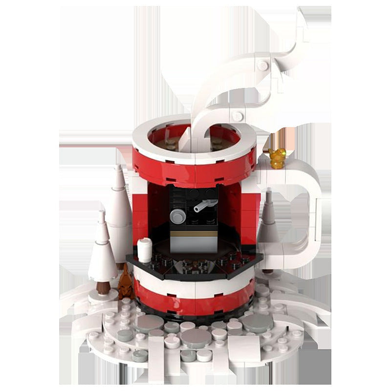Cup-o-Jolly Java Stand MOC Building Kit | Mini Coffee Shop Display - 3