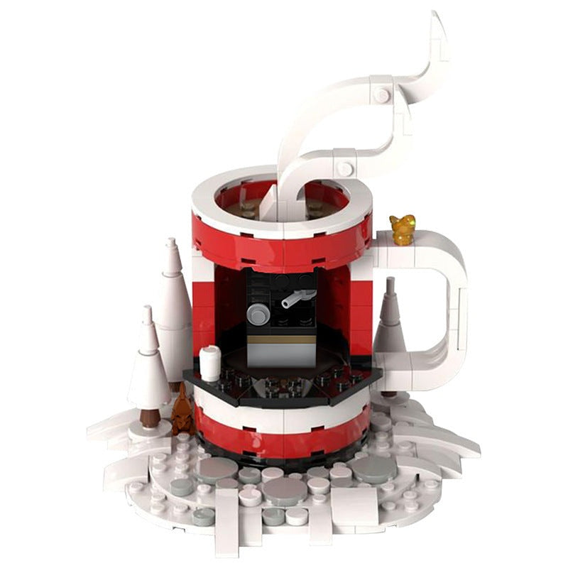 Cup-o-Jolly Java Stand MOC Building Kit | Mini Coffee Shop Display - 5