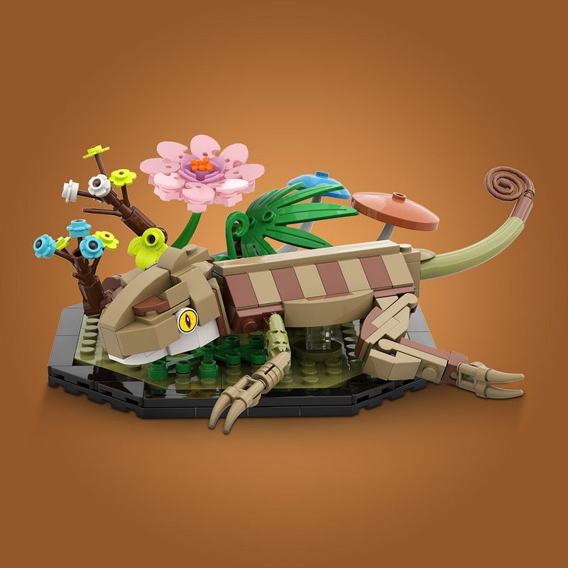 Curly-tailed Sand Lizard MOC Building Kit | Reptile Animal Model - 2