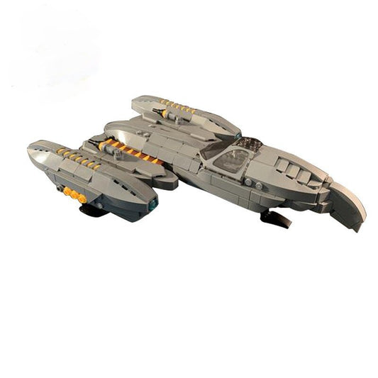 Curved-Cockpit Interceptor Starfighter MOC Building Kit - 3